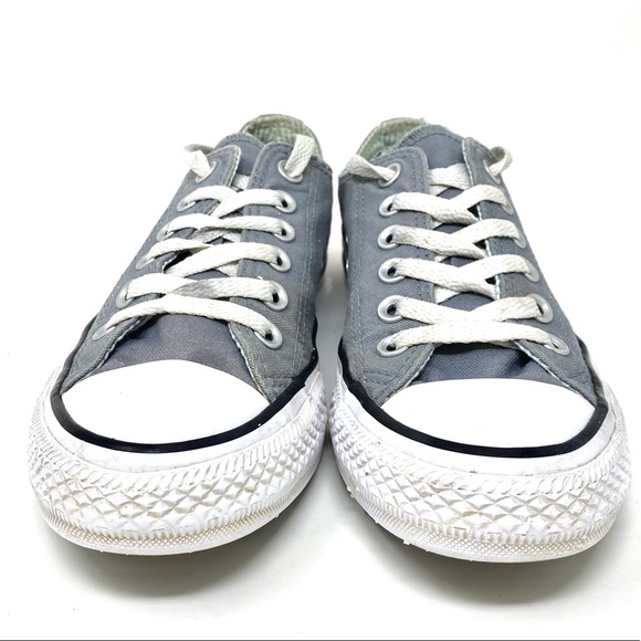 Converse low rise grey/white canvas shoes sneakers women’s 7US - Picture 3 of 6